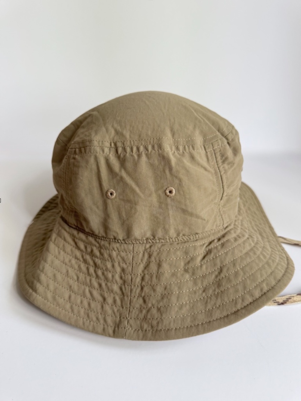 Patagonia Packable Tan Sun Bucket Hat Outdoors with Strap - Picture 2 of 8